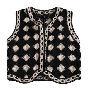 Boho Women Sweater Vest Waistcoat